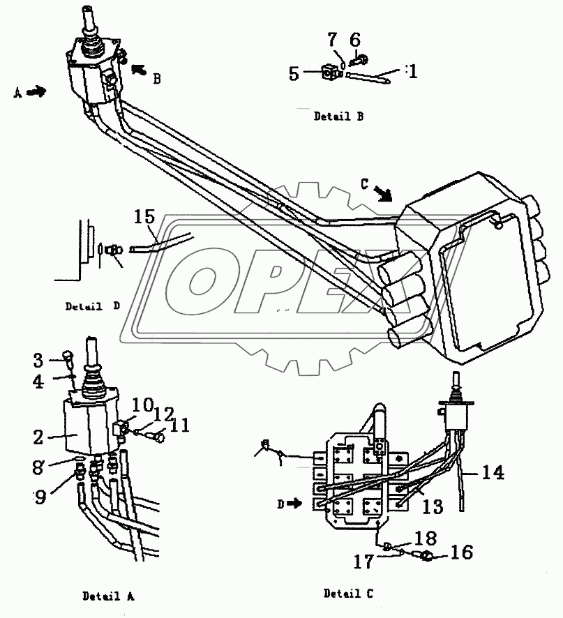 BLADE CONTROL PIPING (PD220Y-2) (2/3)