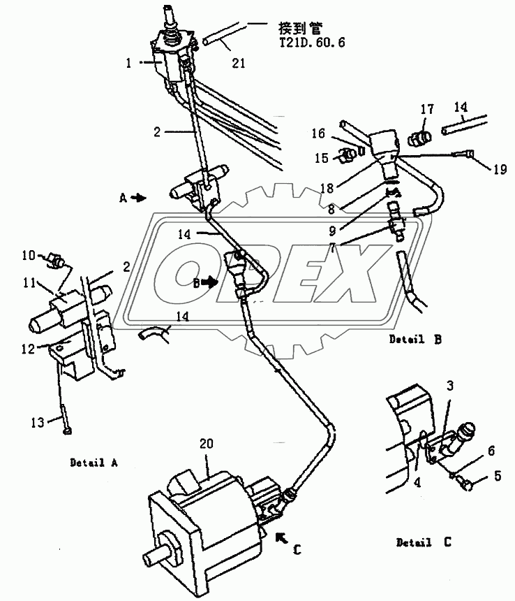 BLADE CONTROL PIPING (PD220Y-2) (3/3)
