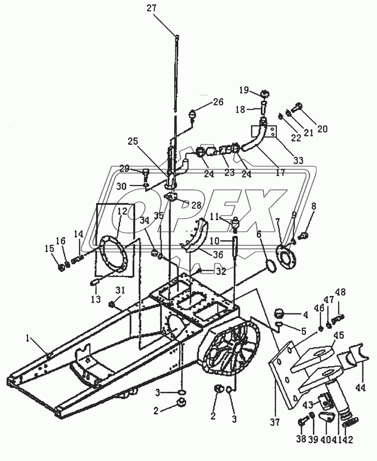 STEERING CASE AND MAIN FRAME (PD220YS)