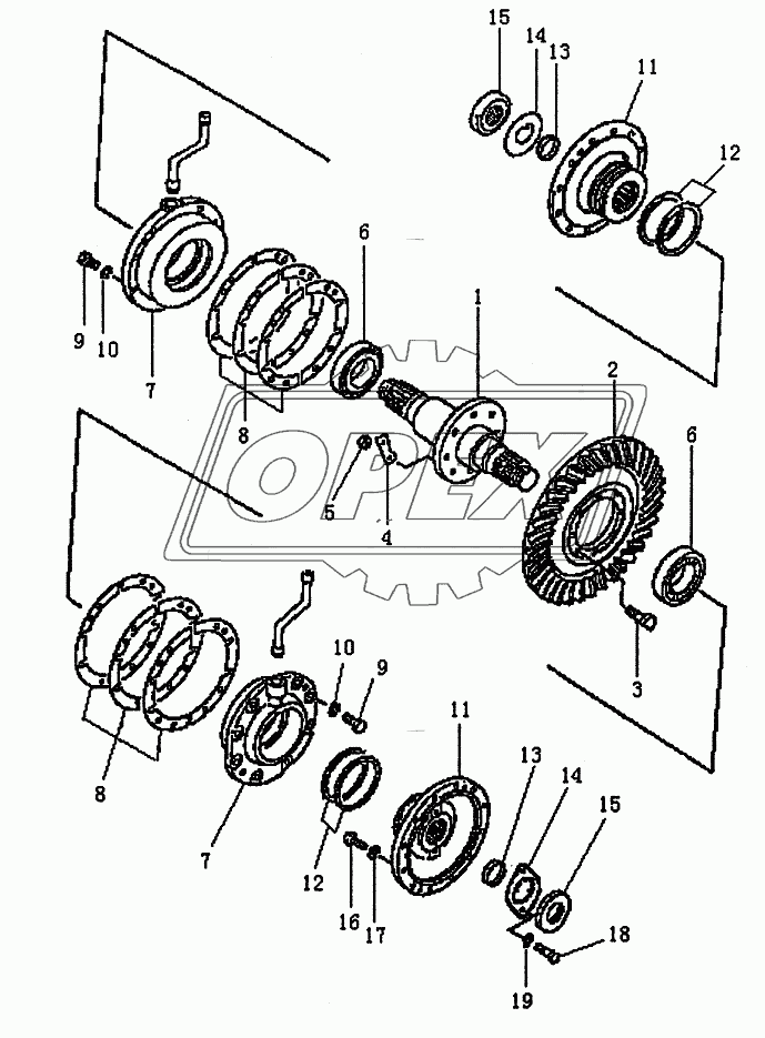 BEVEL GEAR AND SHAFT (PD220Y-1, PD220YS)