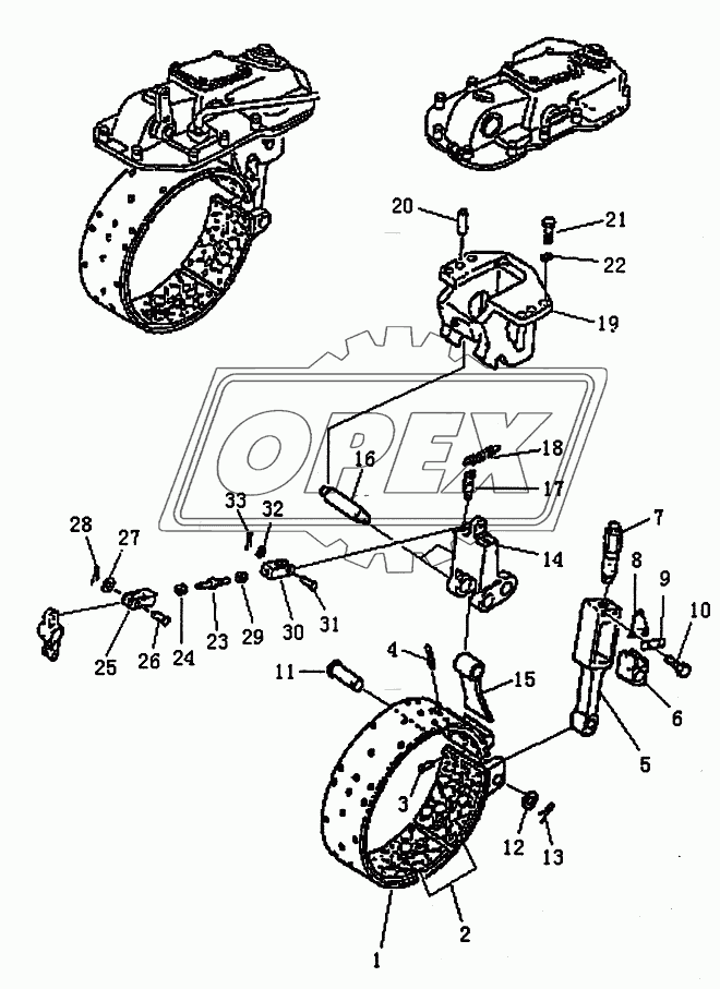 BRAKE BAND AND LINKAGE (PD220Y-1, PD220YS)