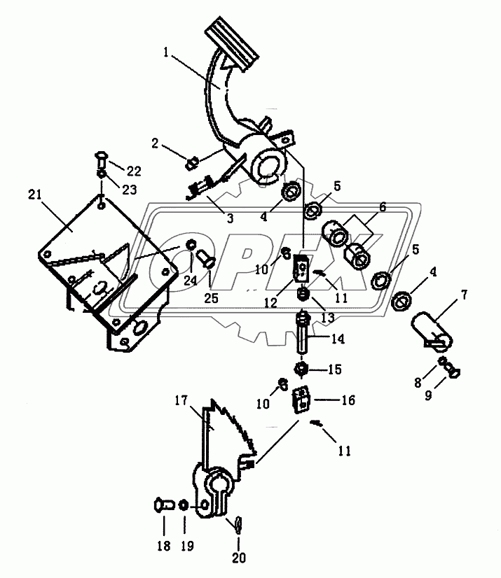 BREAK PEDAL (PD220Y-1, PD220Y-2)