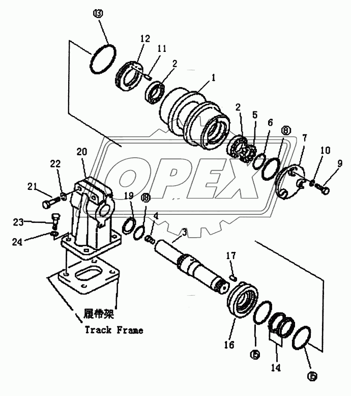 CARRIER ROLLER (PD220Y-1, PD220YS)