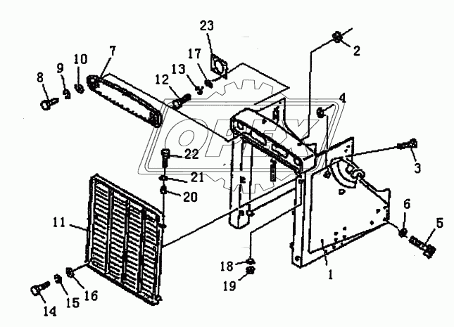 RADIATOR GUARD (PD220Y-1, PD220Y-2)