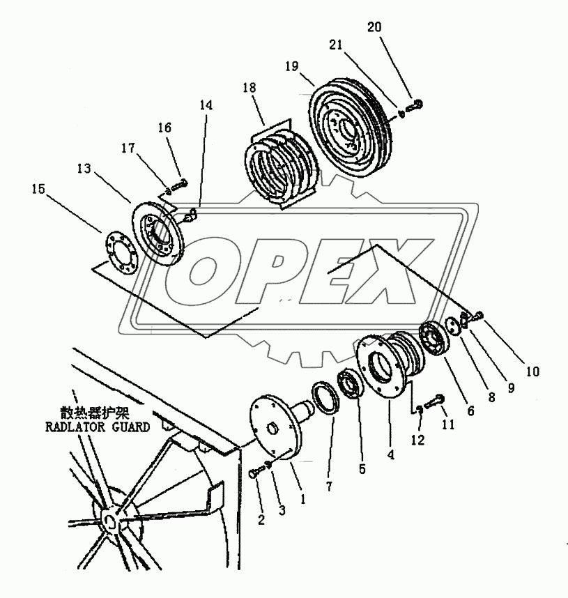 RADIATOR FAN PULLEY (PD220Y-1, PD220YS)