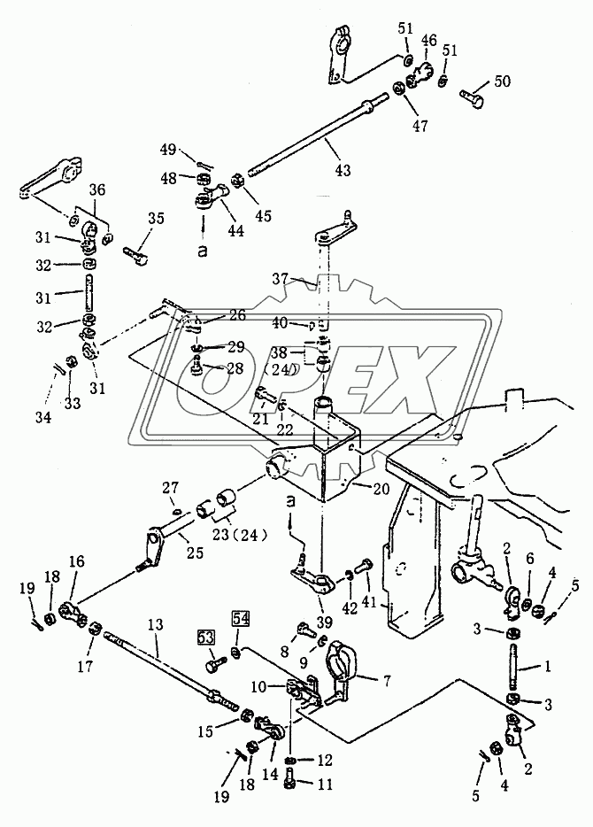 BLADE TILT AND RIPPER CONTROL LINKAGE PD320Y-1