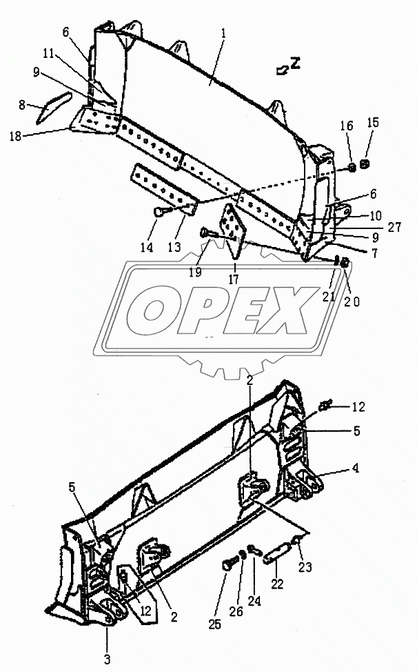 STRAIGHT TILT BLADE PD320Y-1 PD320Y-2