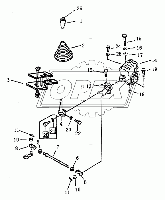 RIPPER CONTROL LEVER PD320Y-1 PD320Y-2