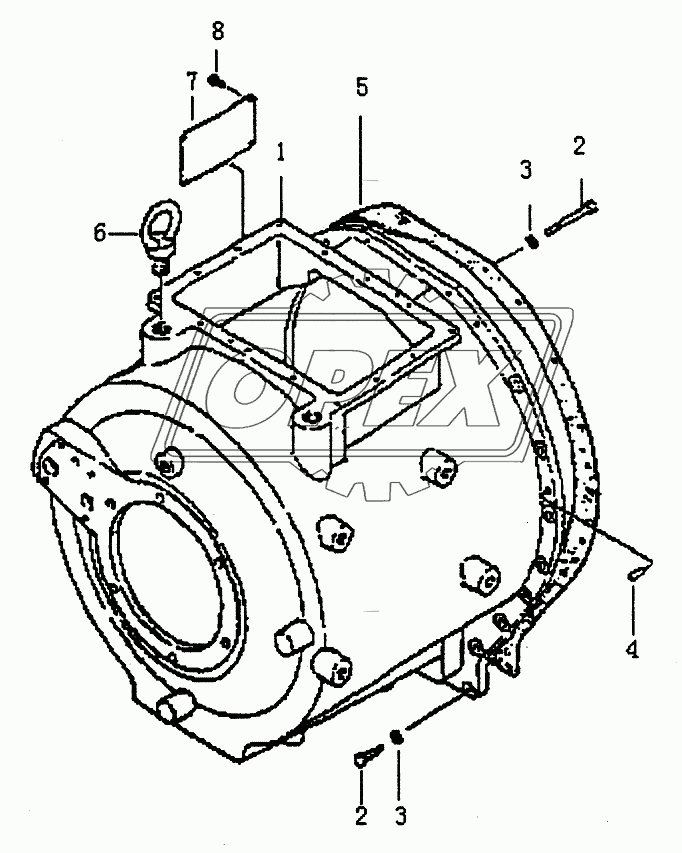 TORQFLOW TRANSMISSION CASE PD320Y-1 PD320Y-2