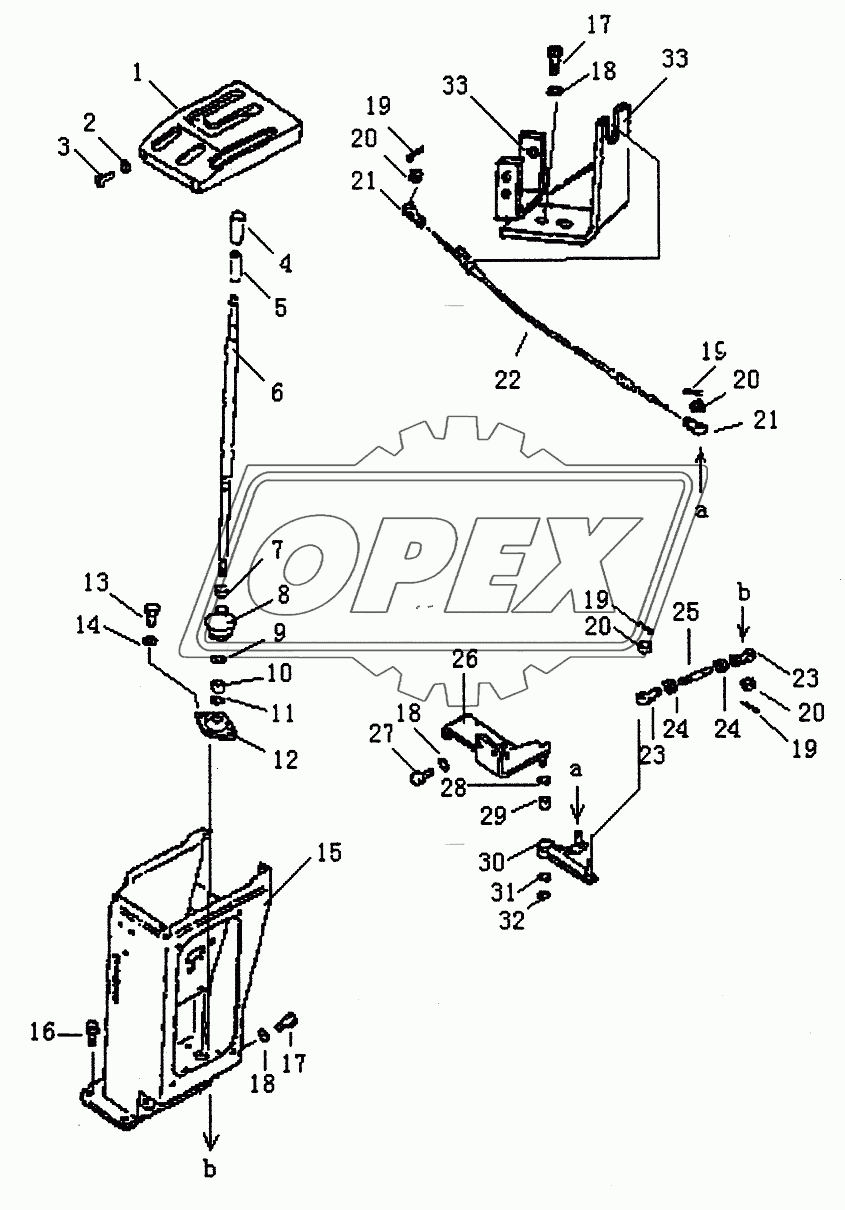 GEARSHIFT LEVER PD320Y-1 PD320Y-2 1/2