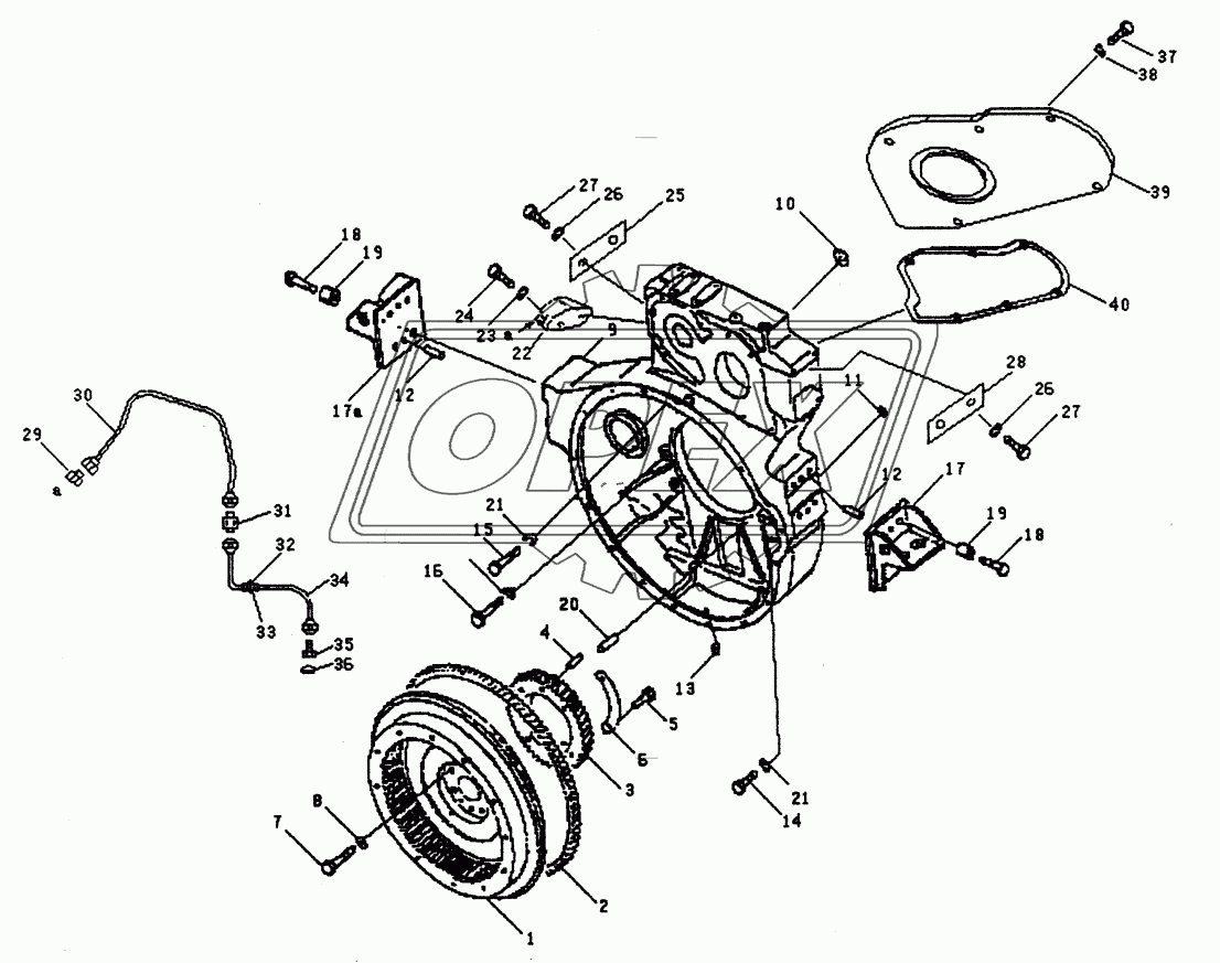 FLYWHEEL AND FLYWHEEL HOUSING PD320Y-1 PD320Y-2