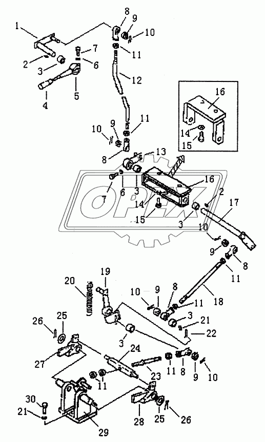 PARKING BRAKE LINKAGE PD320Y-l PD320Y-2