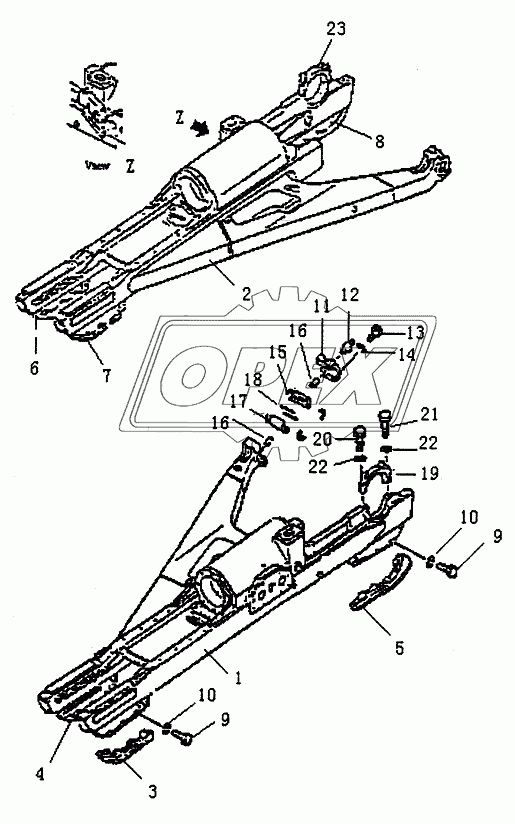 TRACK ROLLER FRAME PD320Y-1 PD320Y-2