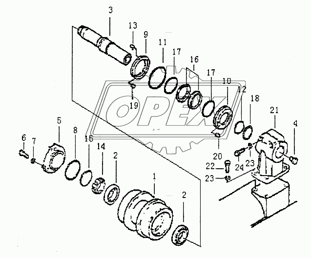 CARRIER ROLLER PD320Y-1 PD320Y-2
