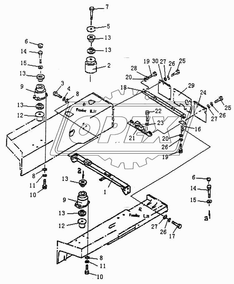 SUPPORT AND COVER PD320Y-1
