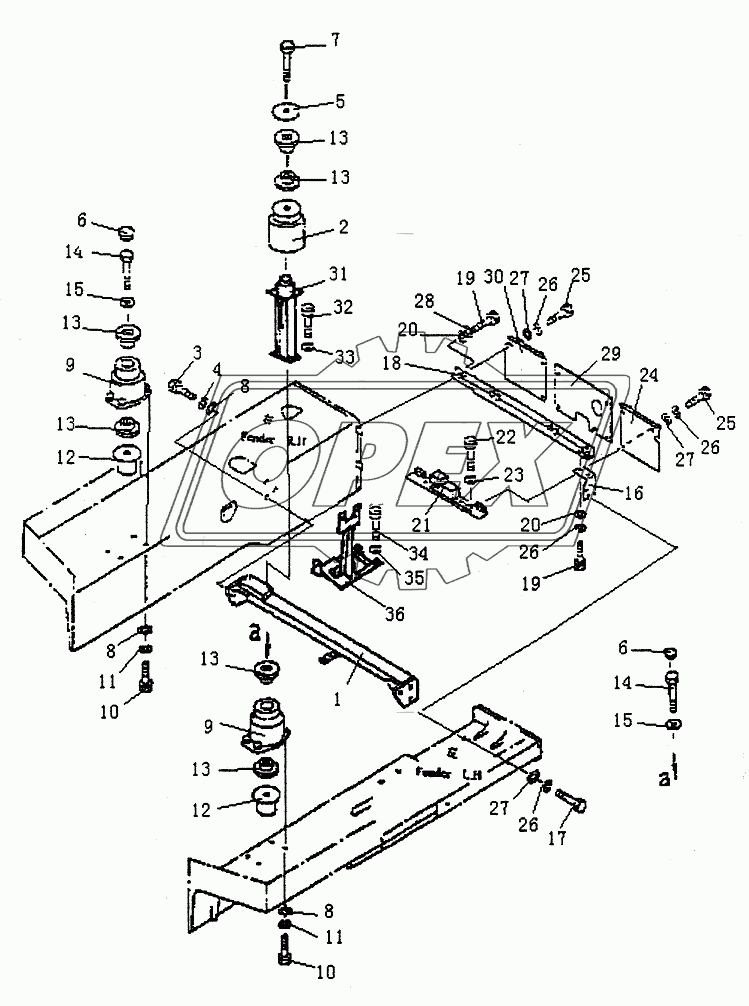 SUPPORT AND COVER PD320Y-2