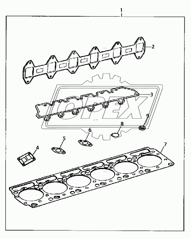 JOINTS AND GASKETS, TOP SERVICE KIT