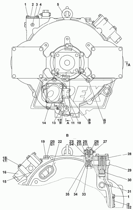 1101-14-2-01СП Гидротрансформатор с редуктором привода насосов 1