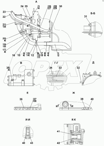 1101-16-2-05СП Установка трансмиссии