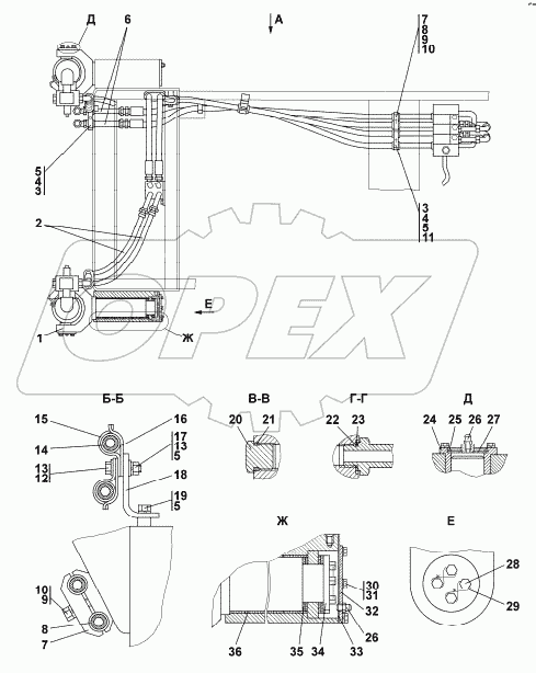 1101-26-12-01СП Установка гидроцилиндров
