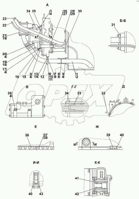 1101-16-2-03СП Установка трансмиссии
