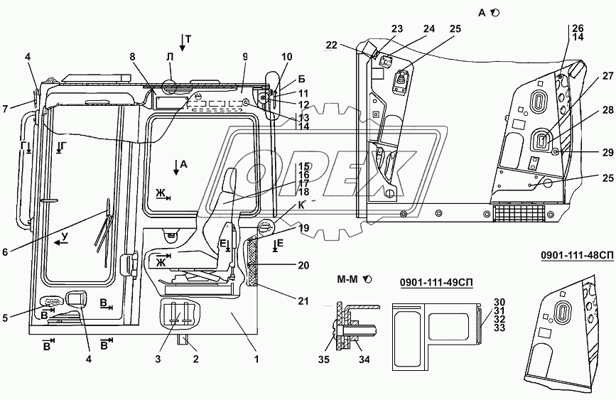 0901-111-47CП/-48СП/-49СП Кабина 1