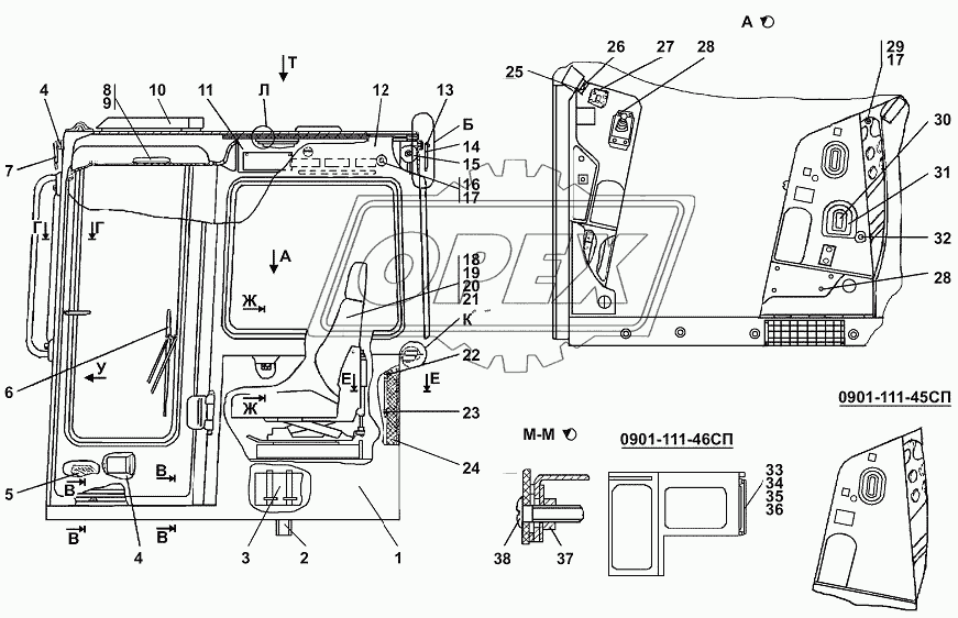 0901-111-44CП/-45СП/-46СП Кабина 1