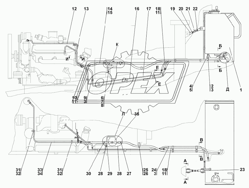 0902-25-1-01СП Установка бака 1