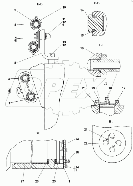 1101-26-12СП Установка гидроцилиндров