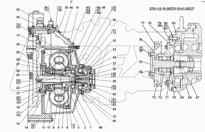 2701-12-10СП/-01СП Блок трансмиссии