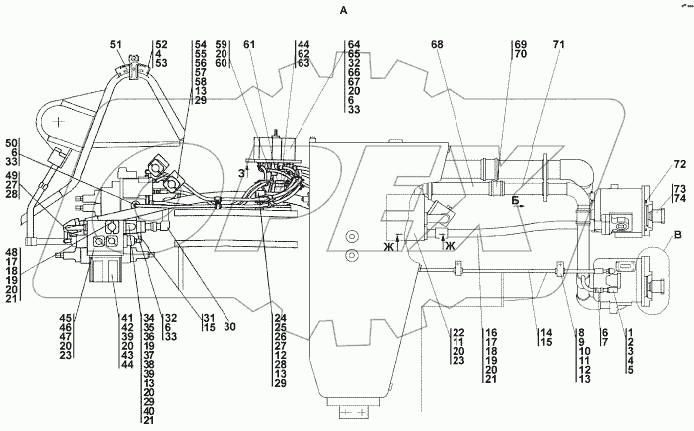 2701-26-1СП Установка гидросистемы