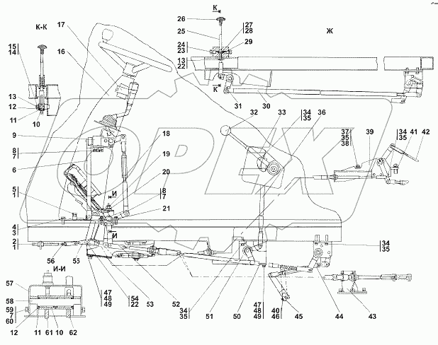 2702-13-1СП Управление трактором