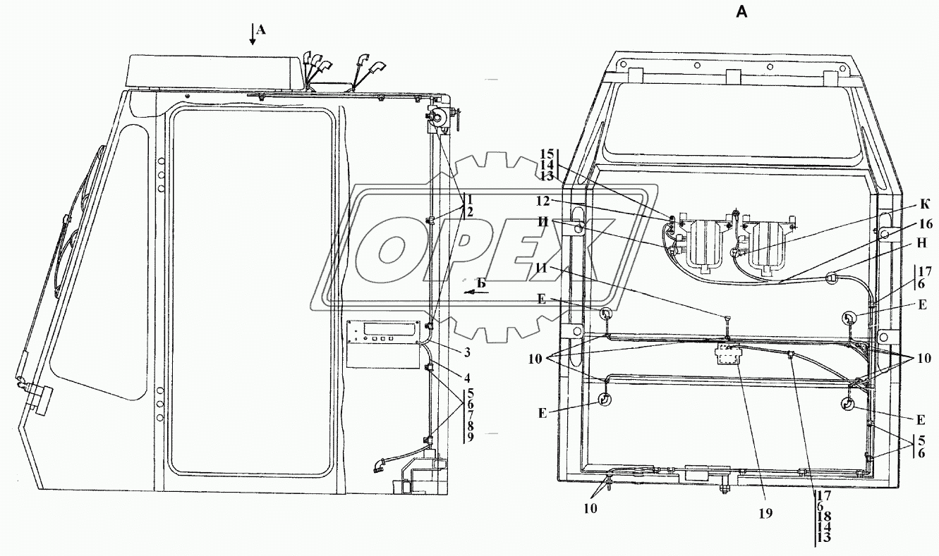 Электрооборудование крыши кабины 1