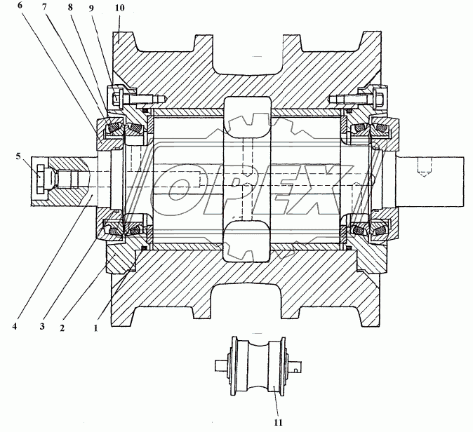 1101-21-40СП/-40-01СП Каток опорный