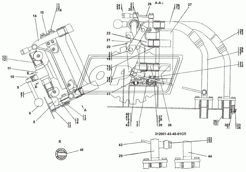 312002-43-40-01СП Установка отопителя кабины