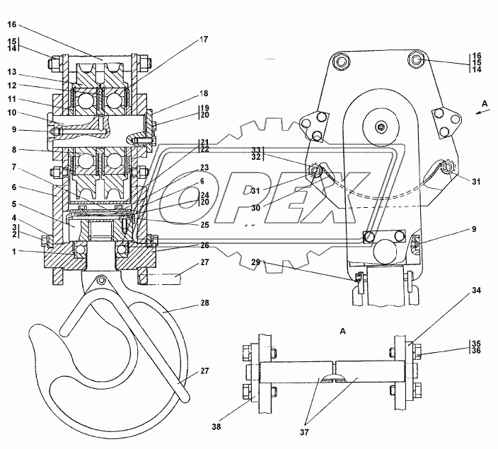 311102-92-15СП Подвеска крюка