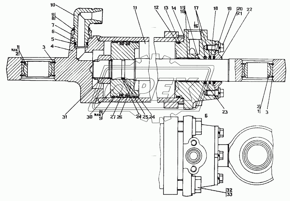 011501-97-502СП Гидроцилиндр диаметр 160