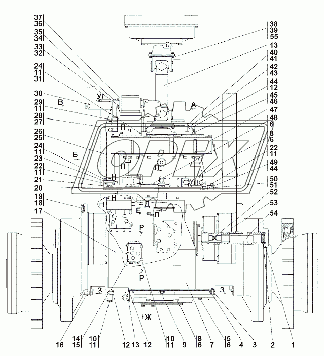 1501-16-1-01СП Установка трансмиссии 1