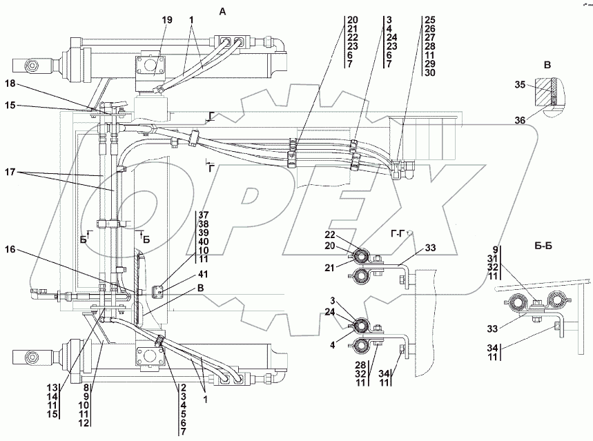 1501-26-10-01СП Установка гидроцилиндров