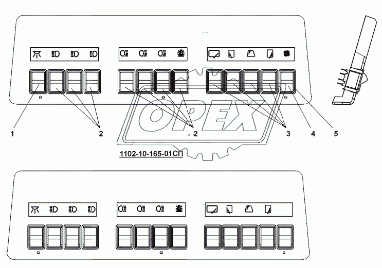 1102-10-165СП/-01СП Щиток выключателей