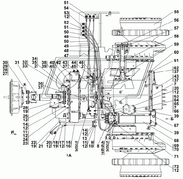1501-16-2СП Установка трансмиссии 1