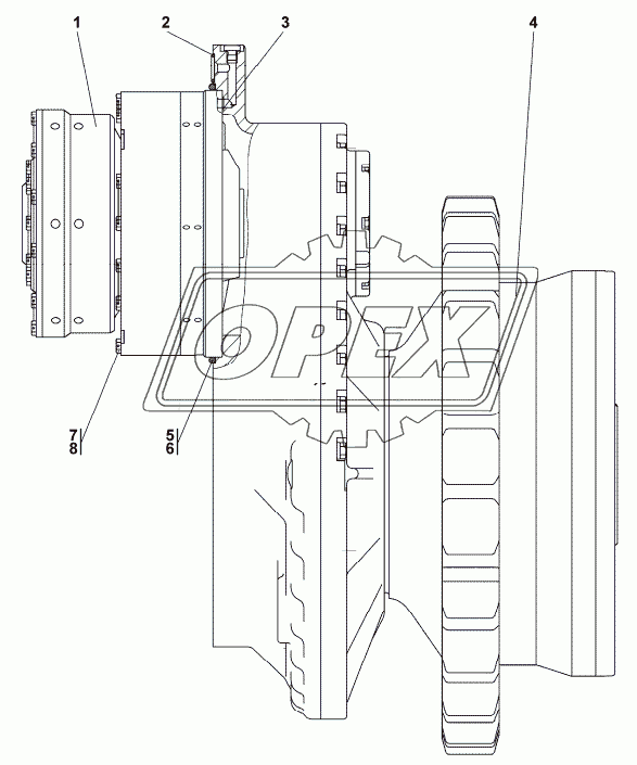 1501-19-1СП Передача бортовая, фрикцион и тормоз