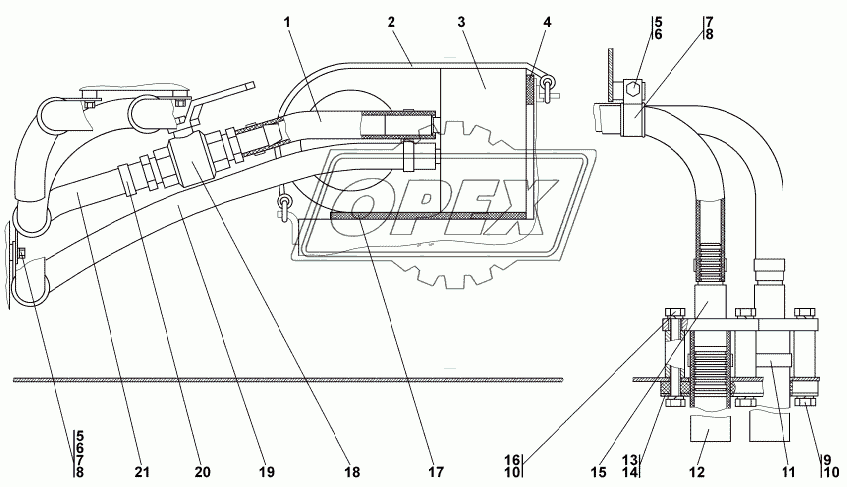 1101-47-1СП Установка отопителя кабины