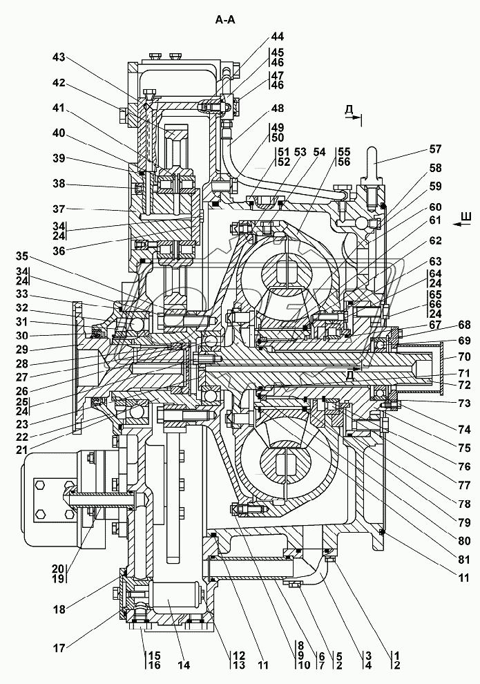 Гидротрансформатор с редуктором привода насосов 2