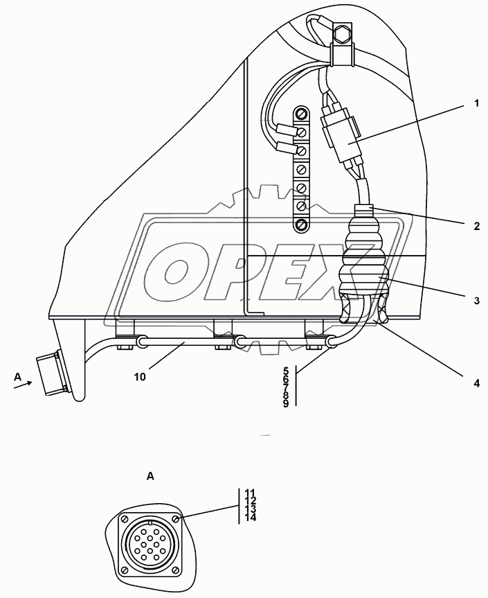 1102-10-157-01СП Установка жгута