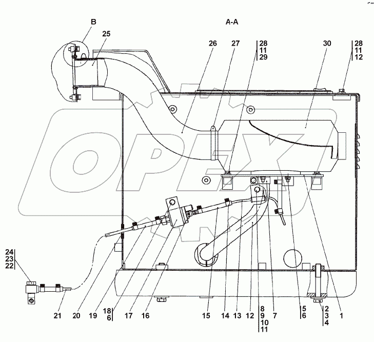 2001-53-3СП Установка отопителя кабины