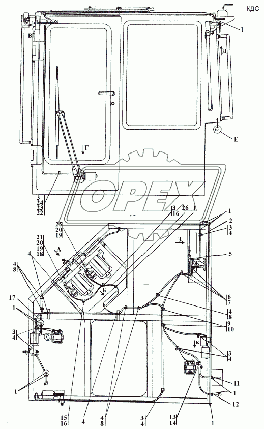 312001-10-12-01СП Электрооборудование крыши кабины 1