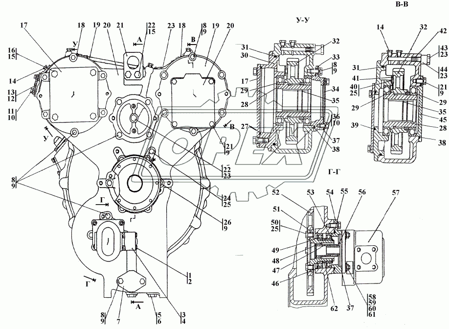2001-14-1-01СП Гидротрансформатор с редуктором привода насосов 1