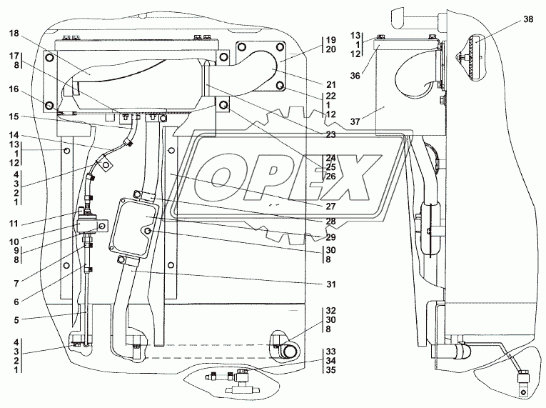 312001-53-52СП Установка независимого отопителя кабины