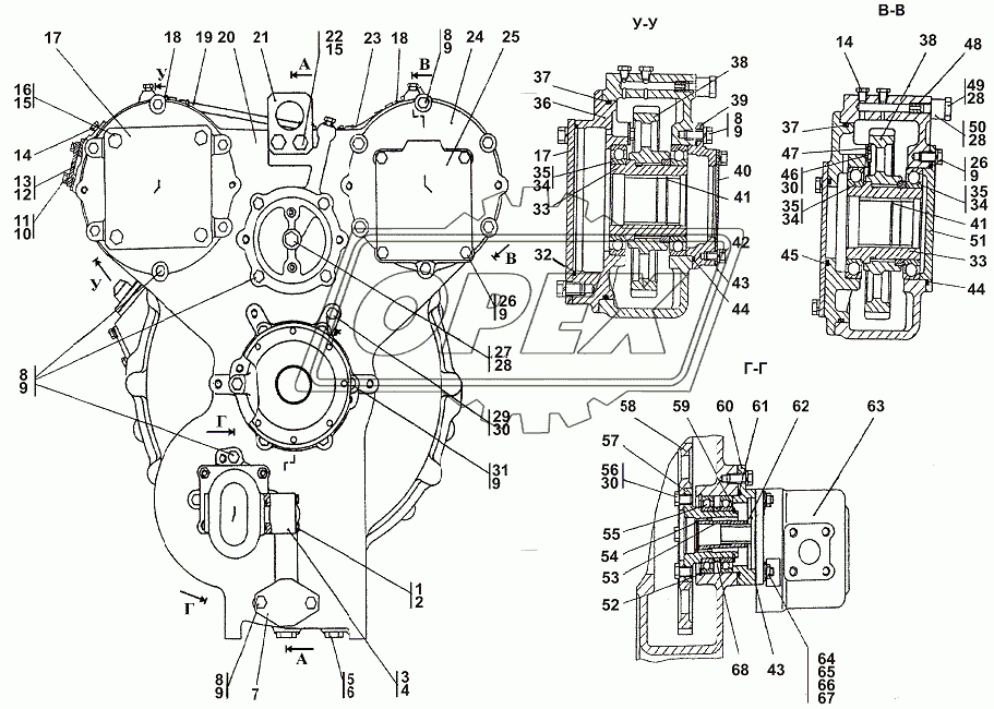 2001-14-1-01СП Гидротрансформатор с редуктором привода насосов 1